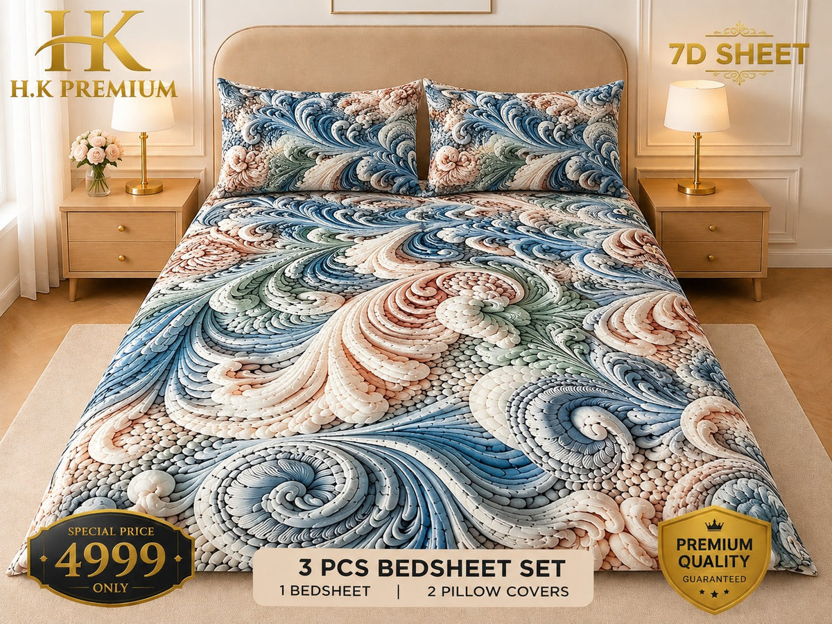 7D bedsheets design micro cotton