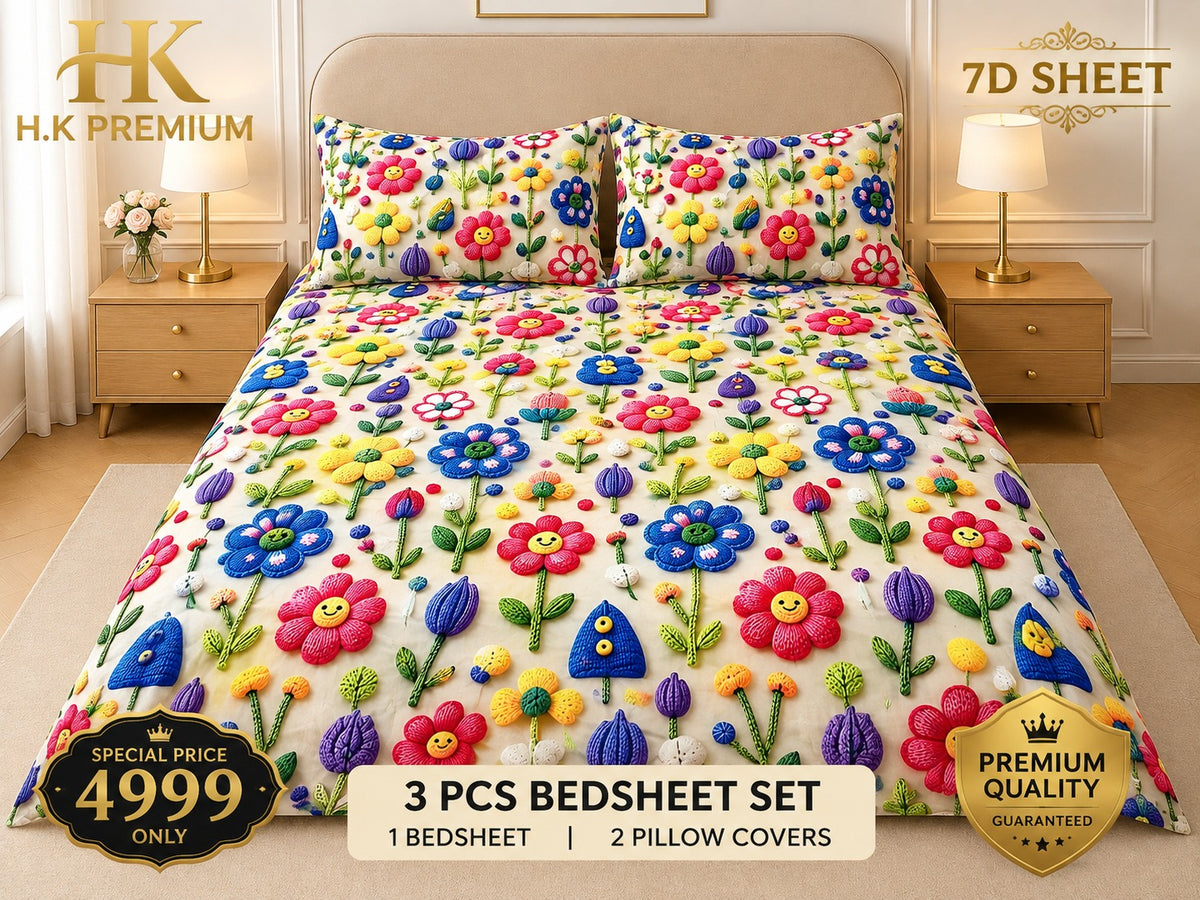7D bedsheets design micro cotton