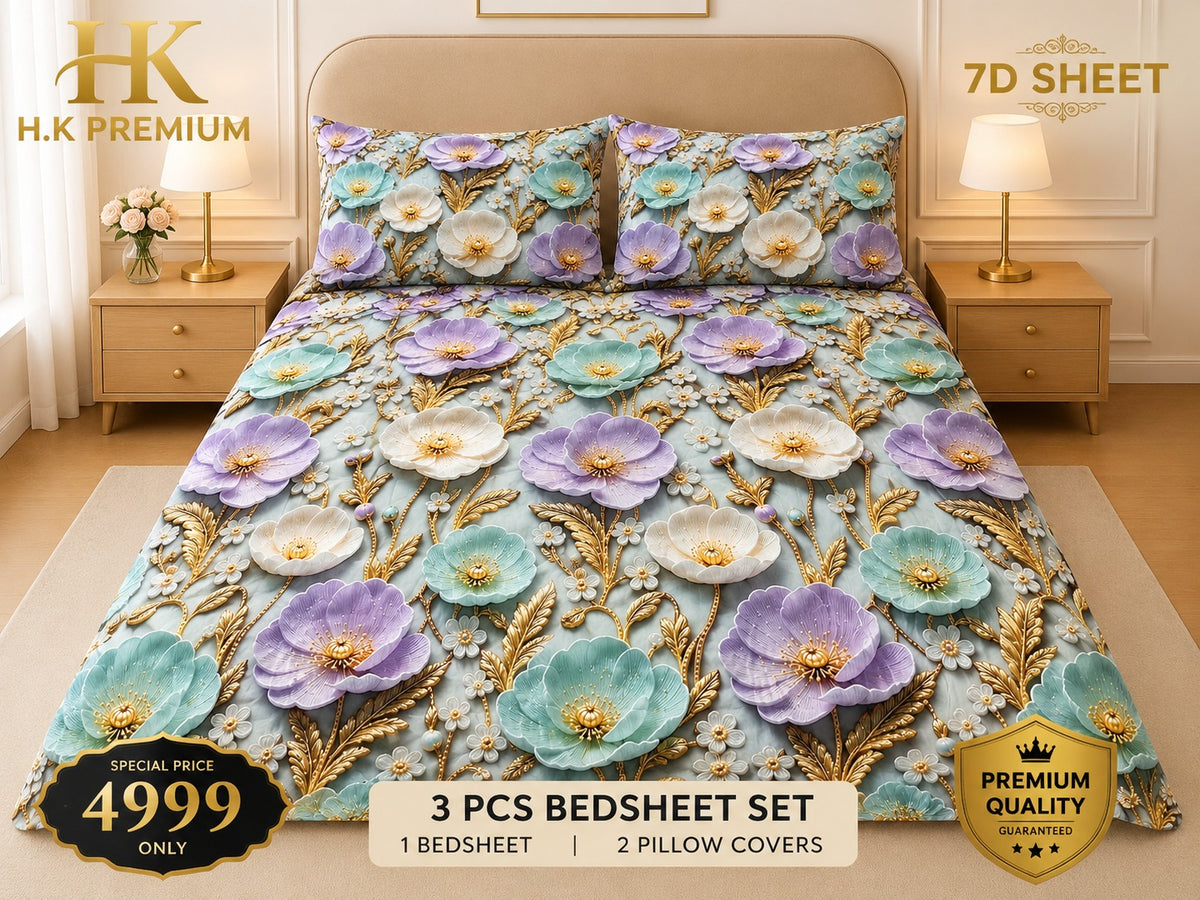7D bedsheets design micro cotton